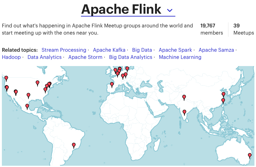Apache Flink Meetup Map